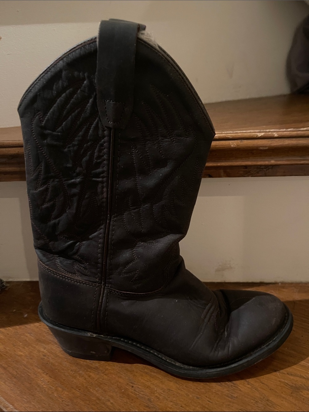 Old West Women's Black Heeled Western Boots